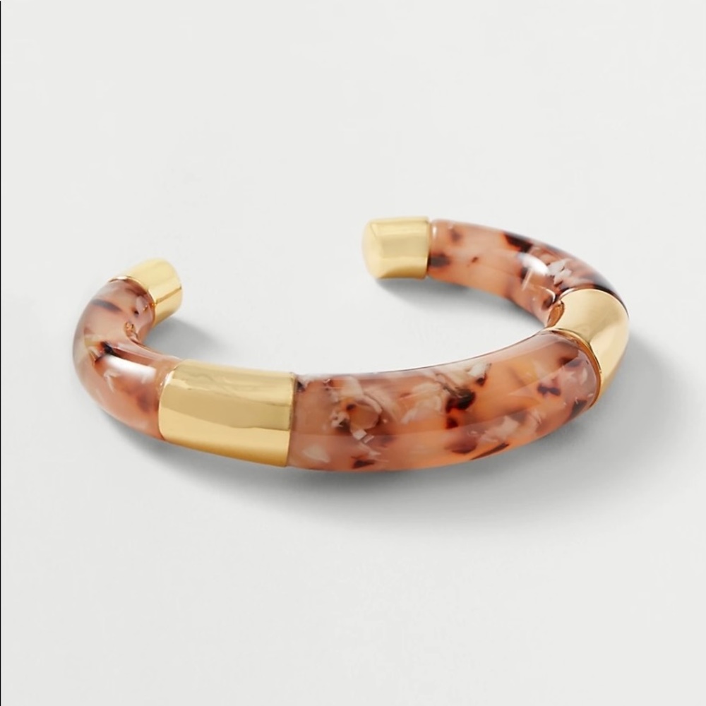 Ann Taylor tortoiseshell print cuff bracelet